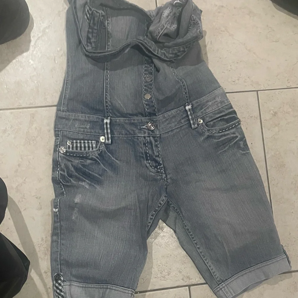 Women’s Coogi romper acid wash shorts jumpsuit - Picture 3 of 9